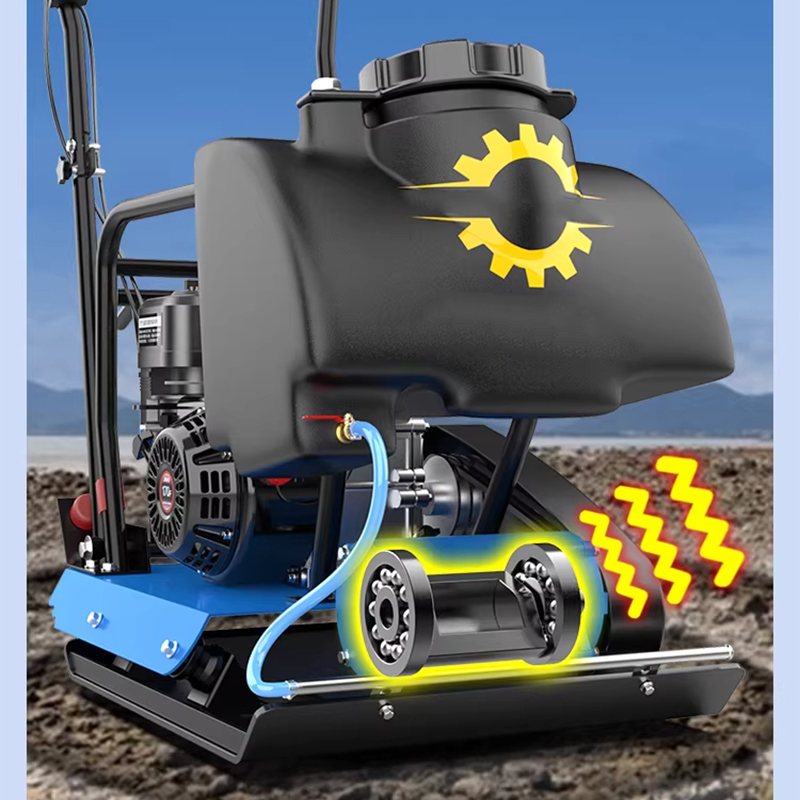 Wegverdichtingsmachine op bran - Plate Compactor Vibrator recensie en prijs